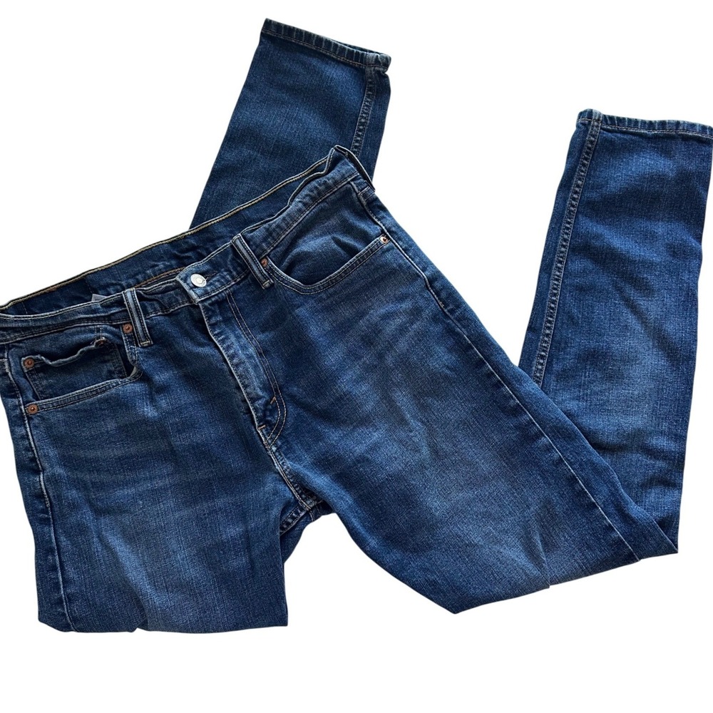 Levis 512 Slim Taper Jeans Men's 33x32 Dark Wash Blue Denim Pants